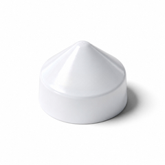 10.0" White Round Cone Piling Cap for dock pilings