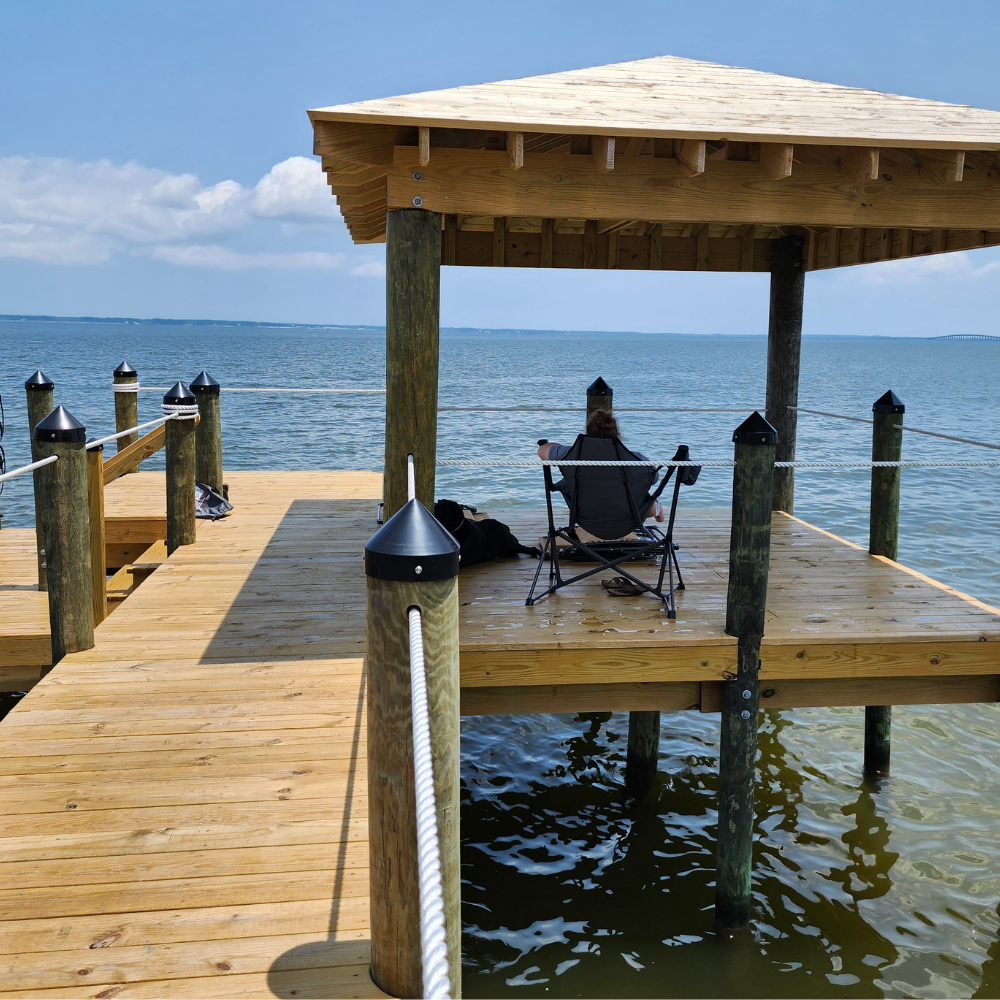 10.0" Black Round Cone Piling Cap - dock piling cap