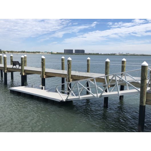 15.0" White Round Cone Piling Cap - dock piling caps