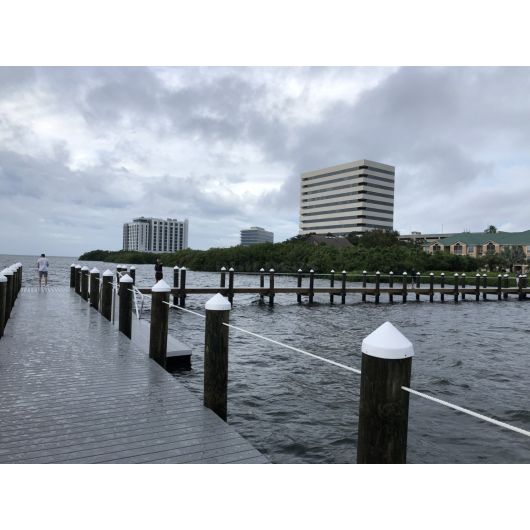 7.0" White Round Cone Piling Cap - piling caps on dock pilings