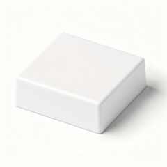 7.5" x 7.5" White Square Flat Piling Cap - dock piling cap