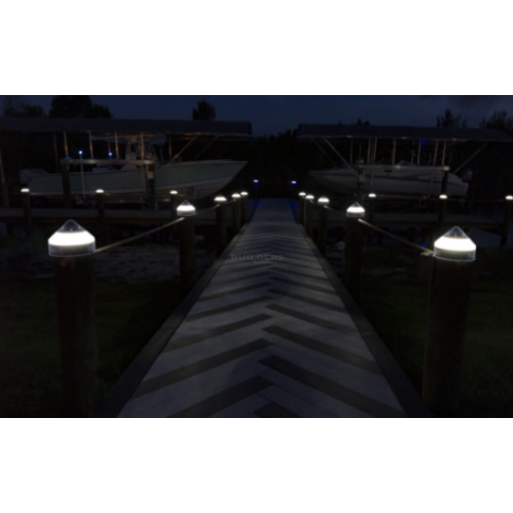 Solar Piling Cap Dock Light (11″ White LED) - solar light for dock posts