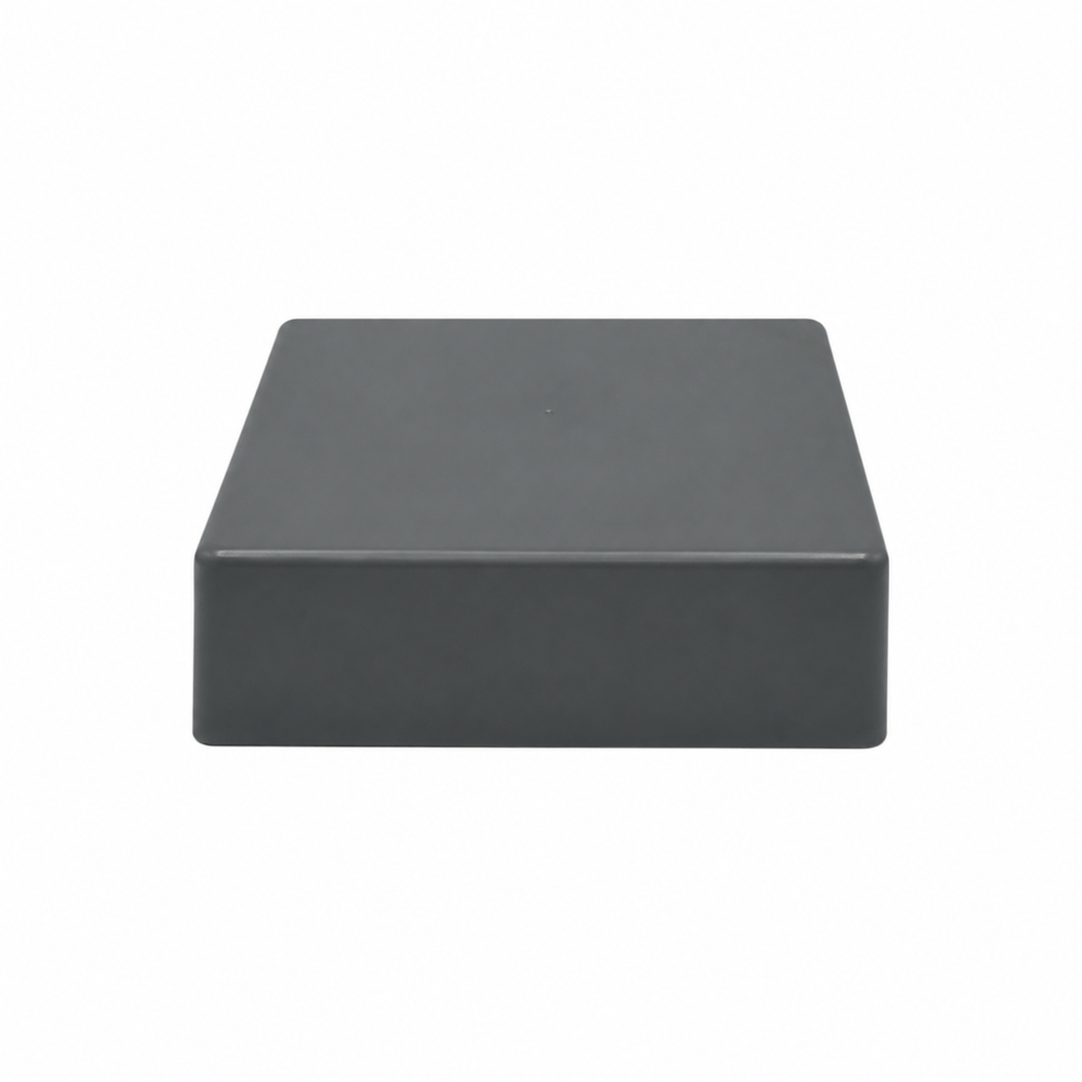 5-1/2" x 5-1/2" Dark Gray Flat Square Piling Cap - dock piling cap