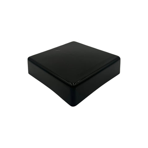 5.5" x 5.5" Black Square Flat Piling Cap - dock piling cap