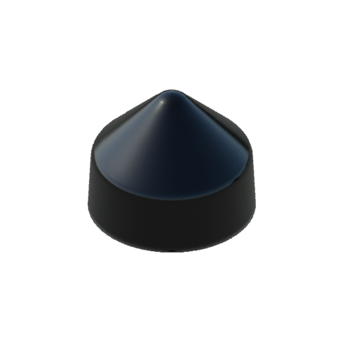 5.0" Black Round Cone Piling Cap for dock pilings
