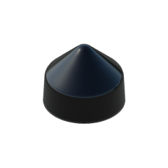 5.0" Black Round Cone Piling Cap for dock pilings
