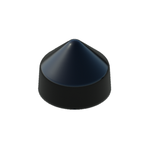 5.0" Black Round Cone Piling Cap for dock pilings