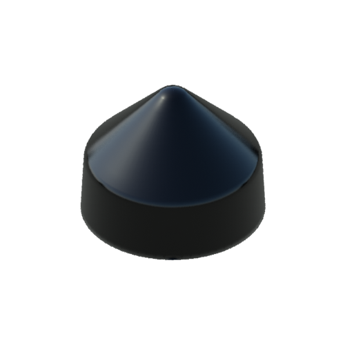 5.5" Black Round Cone Piling Cap for dock pilings
