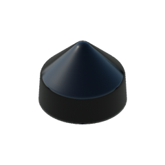 5.5" Black Round Cone Piling Cap for dock pilings