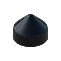 6.0" Black Round Cone Piling Cap for dock pilings