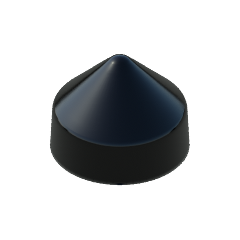 6.0" Black Round Cone Piling Cap for dock pilings