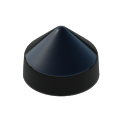 6.5" Black Round Cone Piling Cap for dock pilings