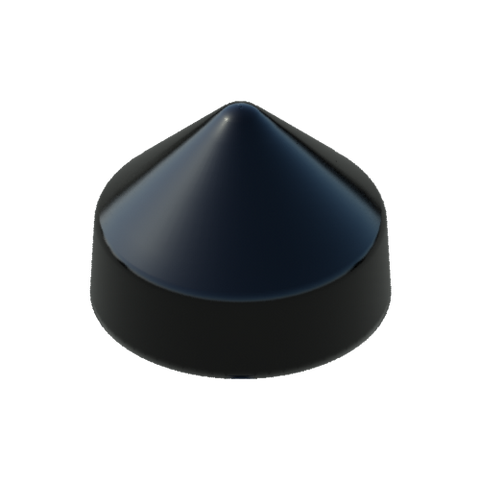 6.5" Black Round Cone Piling Cap for dock pilings