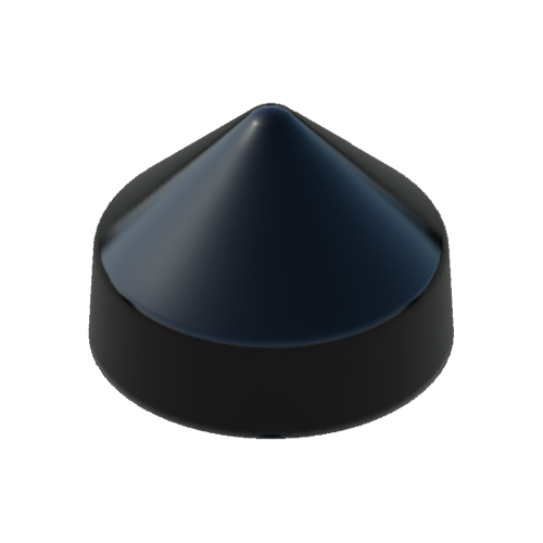 7.0" Black Round Cone Piling Cap for dock pilings