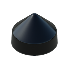 7.0" Black Round Cone Piling Cap for dock pilings