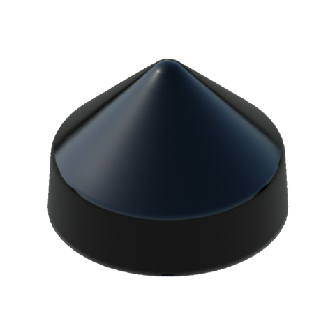 7.5" Black Round Cone Piling Cap for dock pilings
