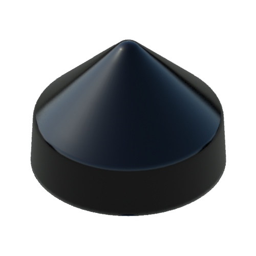 8.0" Black Round Cone Piling Cap for dock pilings