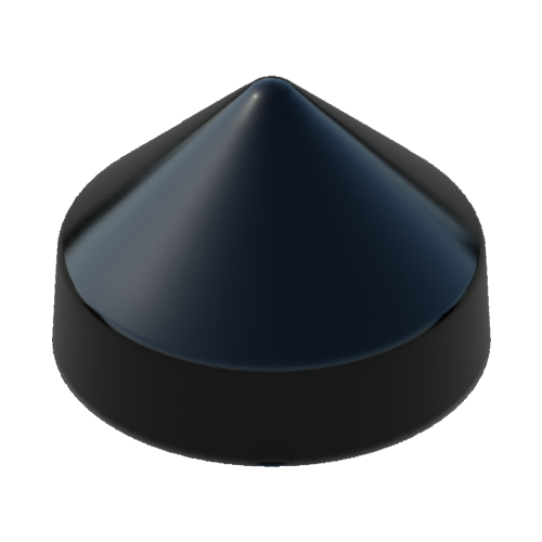 8.5" Black Round Cone Piling Cap for dock pilings