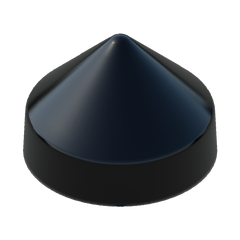 8.5" Black Round Cone Piling Cap for dock pilings