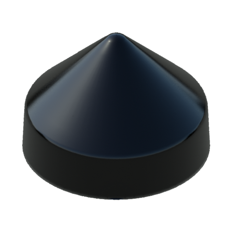 8.5" Black Round Cone Piling Cap for dock pilings