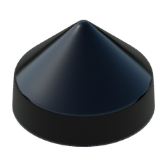 9.0" Black Round Cone Piling Cap for dock pilings