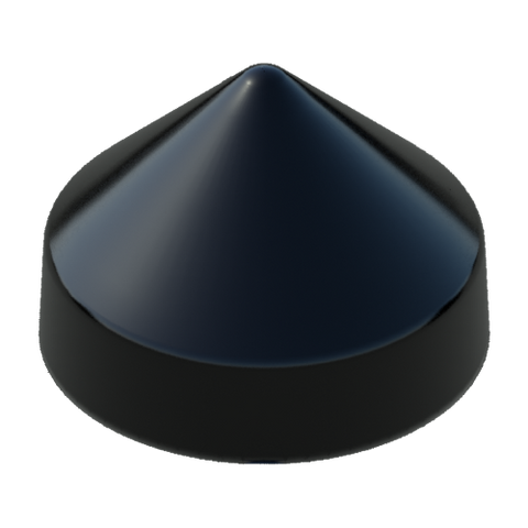 9.0" Black Round Cone Piling Cap for dock pilings