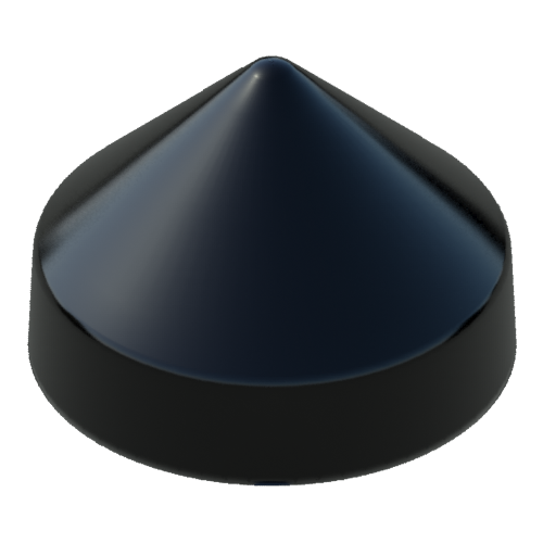 9.5" Black Round Cone Piling Cap for dock pilings