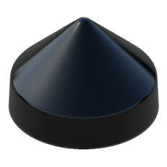 9.5" Black Round Cone Piling Cap for dock pilings