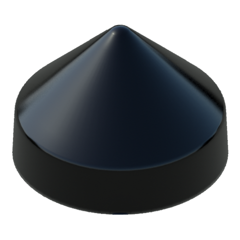 9.5" Black Round Cone Piling Cap for dock pilings