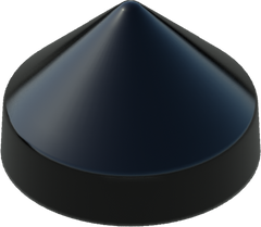 10.5" Black Round Cone Piling Cap for dock pilings