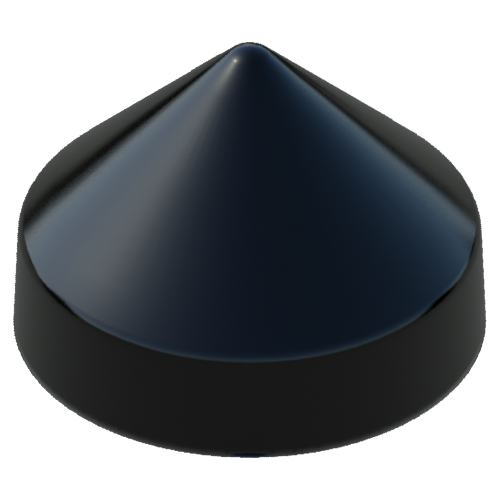 10.0" Black Round Cone Piling Cap for dock pilings