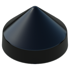 10.0" Black Round Cone Piling Cap for dock pilings