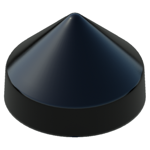 10.0" Black Round Cone Piling Cap for dock pilings