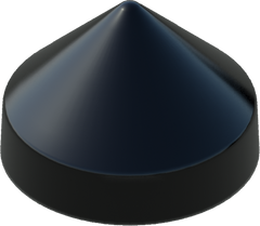 11.0" Black Round Cone Piling Cap for dock pilings