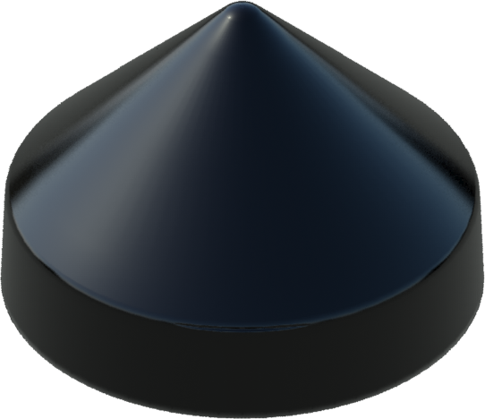 11.5" Black Round Cone Piling Cap for dock pilings