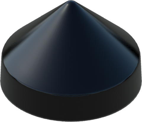 12.0" Black Round Cone Piling Cap for dock pilings
