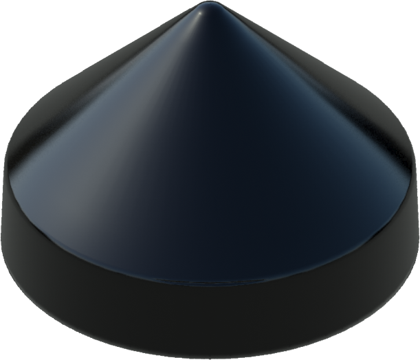 13.0" Black Round Cone Piling Cap for dock pilings