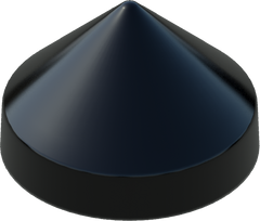 13.5" Black Round Cone Piling Cap for dock pilings