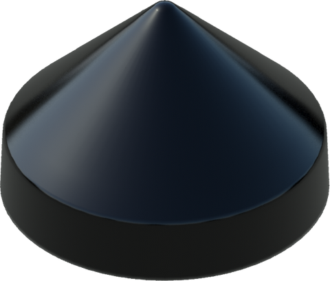 13.5" Black Round Cone Piling Cap for dock pilings