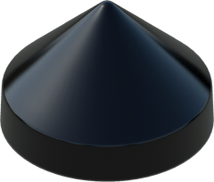 14.5" Black Round Cone Piling Cap for dock pilings