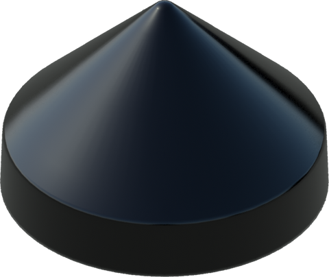 15.5" Black Round Cone Piling Cap for dock pilings