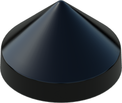 16.0" Black Round Cone Piling Cap for dock pilings