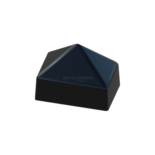 3.5" x 5.5" Black Square Cone Piling Cap for dock pilings