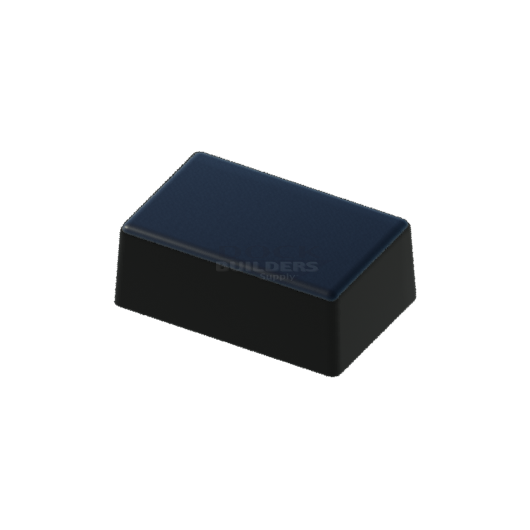 3.5" x 5.5" Black Square Flat Piling Cap - dock piling cap