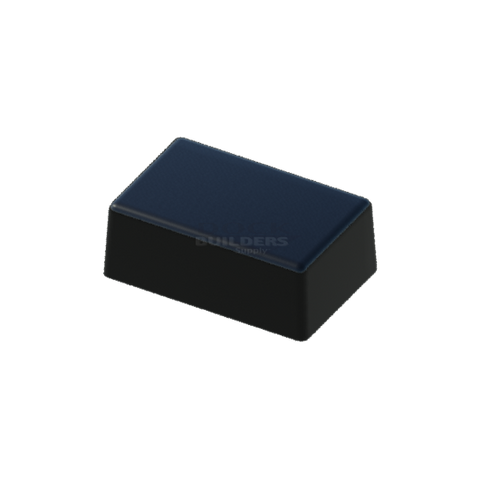 3.5" x 5.5" Black Square Flat Piling Cap - dock piling cap