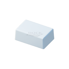 3.5" x 5.5" White Square Flat Piling Cap - dock piling cap